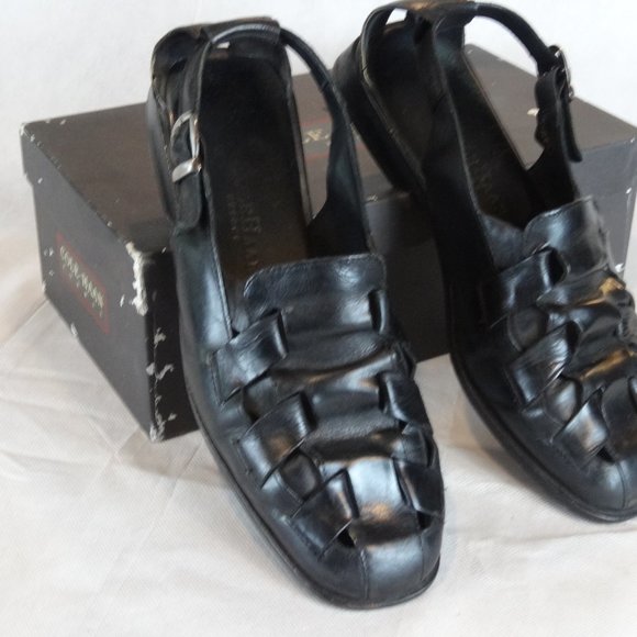 Cole Haan Black Woven Leather Men’s Sandals – 9 - Picture 4 of 8